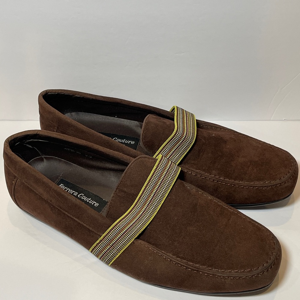Ferrera Couture Italian Collection Brown Suede Men's Loafers